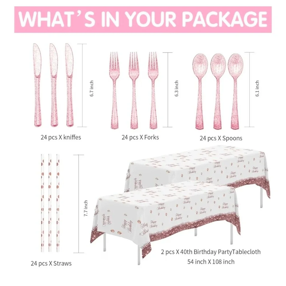 Rose Gold 60th Birthday‎ Party Supplies